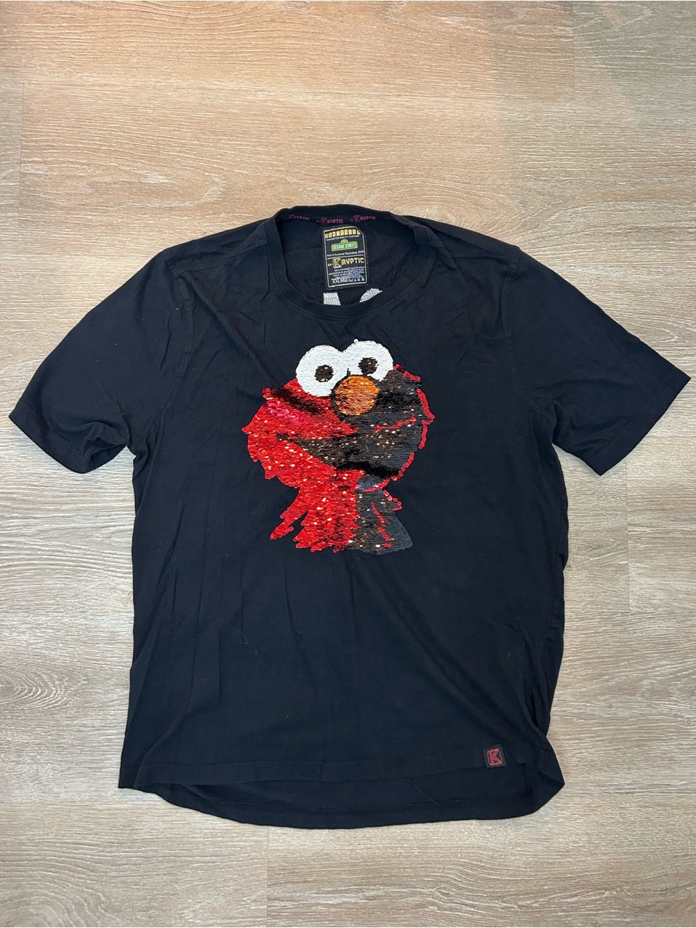 DeKryptic Sesame Street T-shirt 2XL Black Elmo Sequence Double Sided